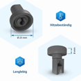 thumbnail image 5 of 8 Pcs Rouleaux Supérieurs de Panier de Remplacement Universels 25mm pour Lave-Vaisselle Machine à Laver Pièces de Rechange Accessoires, 5 of 5