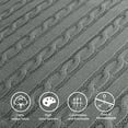 thumbnail image 4 of Ntbay 100% Cotton Cable Knit Toddler Blanket, Soft Warm Unisex Baby Blanket for Crib, 30"x40", Gray, 4 of 6