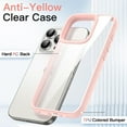 thumbnail image 3 of JETech Case for iPhone 15 Pro 6.1-Inch, Shockproof Phone Bumper Cover, Solid Color Matte TPU Frame, Anti-Scratch Clear Back (Pink), 3 of 6