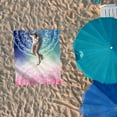 thumbnail image 7 of Sunlit 85" x 72" Blue and Pink Mandala Beach Blanket, 7 of 7