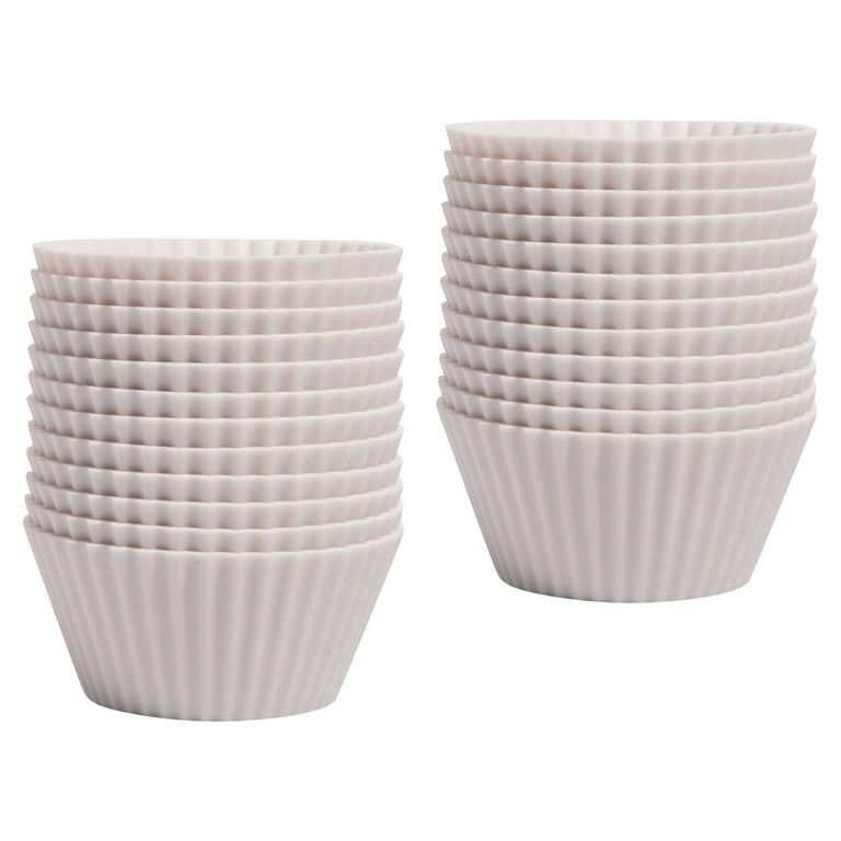 The Silicone Kitchen Reusable Mini Silicone Baking Cups - Designer White | Set of 24