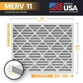 thumbnail image 2 of BNX TruFilter 20x25x4 (19.5’’ x 24.5’’ x 3.63‘’ Slim Fit) MERV 11 Air Filter 2-Pack - MADE IN USA - Air Conditioner Furnace Filters HVAC AC Furnace Filters for Allergy Dust, Pet, Mold, MPR 1200 FPR 7, 2 of 5
