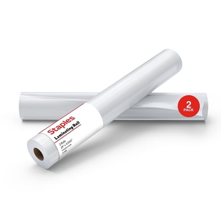 Staples Laminating Film Roll 3 Mil 25" x 250' 2/Pack (ST63252)