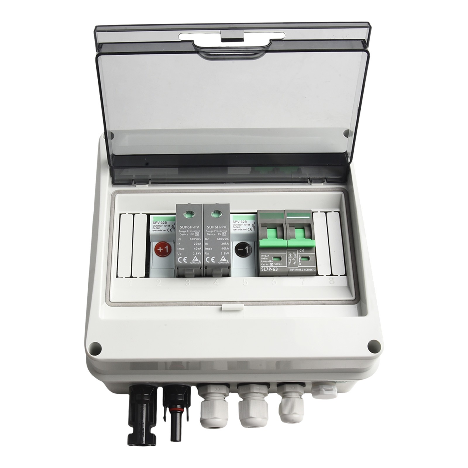 550V 1 In1 Out 1 String Solar Pv Combiner Box Protection Waterproof Ip65