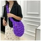 thumbnail image 3 of Bolso de mano acolchado para mujer Bolso de hombro acolchado ligero de gran capacidad Nylon Algodón Diseño de celosía 12.6x11.81x2.76in Cierre de cremallera Correa cómoda Uso diario Compras Viajes, 3 of 4