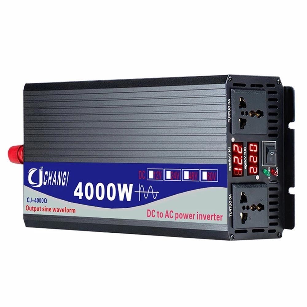 Pure Sine Wave Inverter,3000w 4000w 5000w 6000w 7000w 8000w Power Inverters,car Inverter Dc 12v/24v/48v/60v To Ac 110/220,lcd Digital Display Power Converter For Travel/camping ,Portable Design