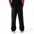 thumbnail image 5 of Linen Cargo Pants for Men Relaxed fit Drawstring Elastic Waist Beach Pants Summer Casual Multi Pockets Hiking Pants, M, 5 of 6
