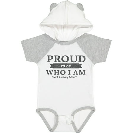 

Inktastic Proud to Be Who I Am Black History Month Gift Baby Boy or Baby Girl Bodysuit