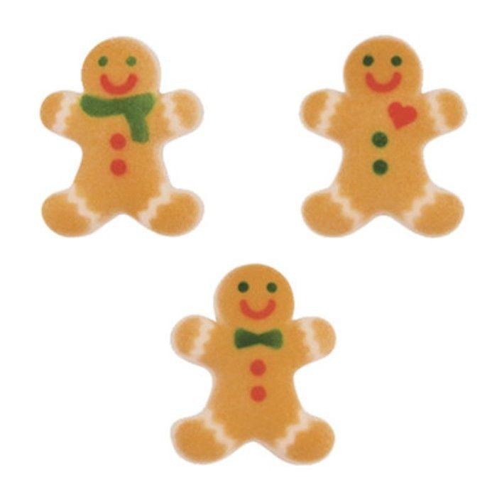 Gingerbread Man Edible Sugar Decorations 12 Count