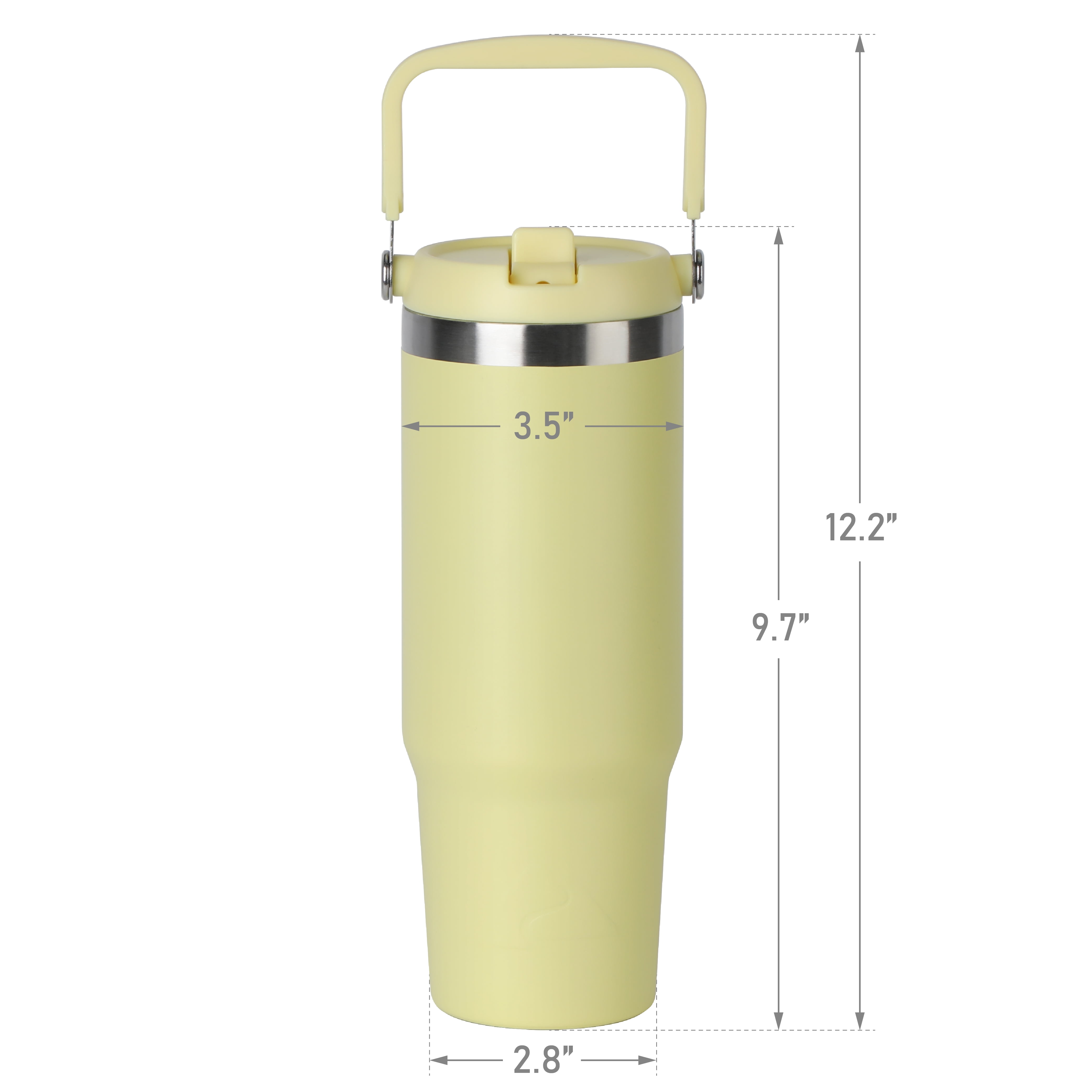 Ozark Trail 30 oz Insulated Stainless Steel Tumbler with Swivel Handle,Yellow