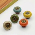 thumbnail image 4 of Vintage Cabinet Knobs Flower Carving Anti-rust Home Improvement Leopard Round Cabinet Handle for Wardrobe JIKAIX, 4 of 5