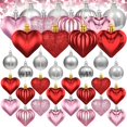 thumbnail image 1 of Quimoy 36 Piezas Adornos Del Día De San Valentín Para Árbol Rojo Rosa Plata Brillo Decoraciones Del Día De San Valentín Románticos Adornos De Corazón De San Valentín Decoraciones Para El Hogar Decorac, 1 of 5