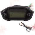 thumbnail image 4 of Velocímetro universal para motocicleta de 12 V, LCD, digital, odómetro, tacómetro, piezas modificadas (negro), 4 of 6