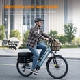 thumbnail image 3 of Actbest 26" Electric Bike for Women, 500W Powerful Motor, 48V 7.8Ah Battery, 7-Speed, Front Suspension, LCD Display, Wide Saddle, Mountain E-Bike for Adults, 3 of 6