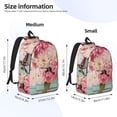 thumbnail image 3 of Lsque Vintage Typewriter Floral Pattern Canvas Daypack, Durable Backpack, High-quality Versatile Backpack,Vintage Compact Backpack-Small, 3 of 6