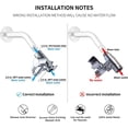 thumbnail image 3 of Solid Metal Shower Arm Diverter with Handshower Mount for Hand Held Showerhead and Fixed Spray Head ∣ G 1/2 3-Way Bathroom Universal Shower System Replacement Part (Silver), 3 of 7