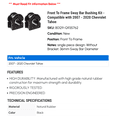 thumbnail image 2 of Front To Frame Sway Bar Bushing Kit - Compatible with 2007 - 2020 Chevy Tahoe 2008 2009 2010 2011 2012 2013 2014 2015 2016 2017 2018 2019, 2 of 2