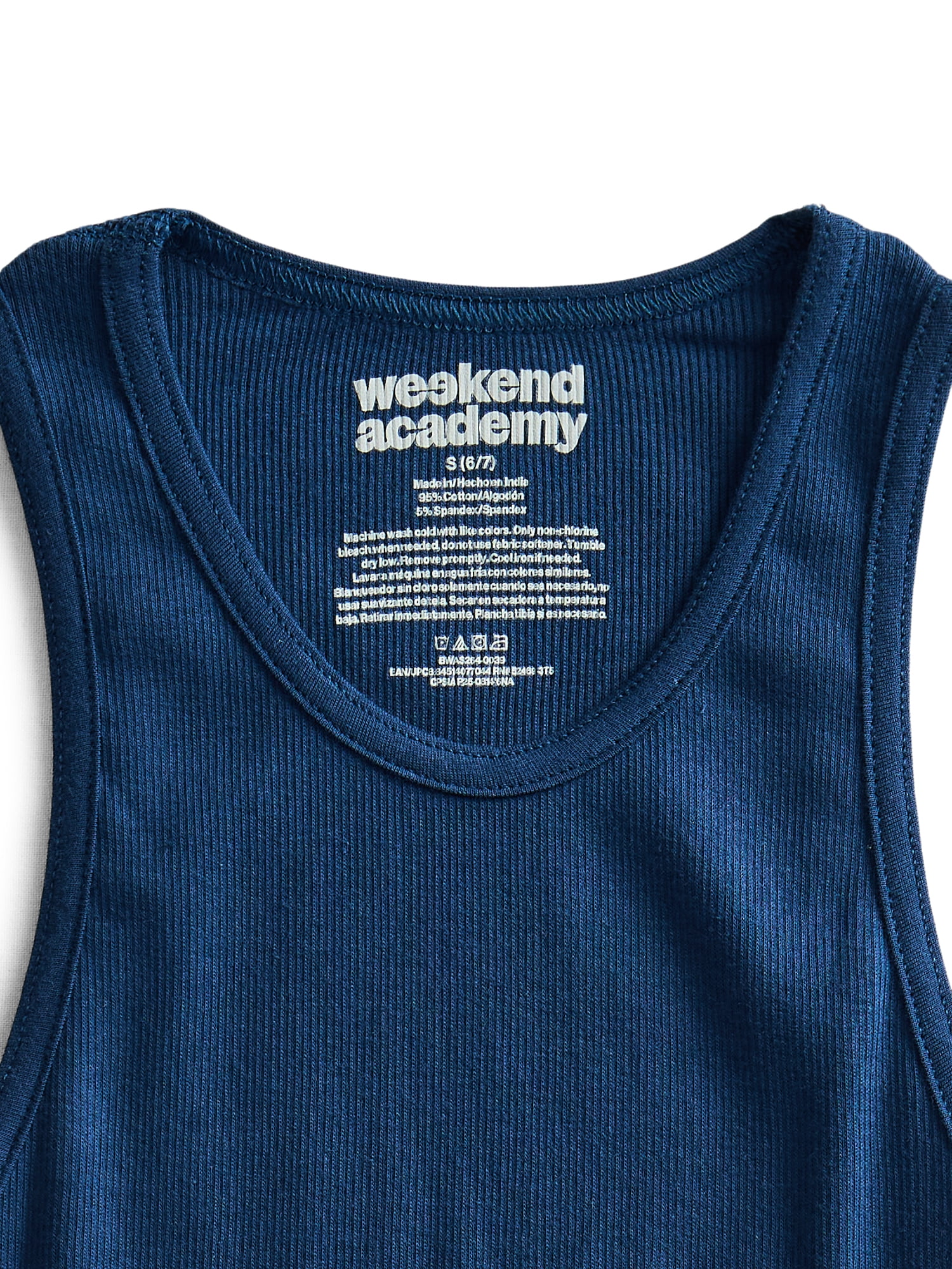 Weekend Academy Boys Ribbed Cotton Blend Stretch Tank Top, 4-Pack, XS-XL