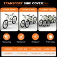 thumbnail image 2 of DIDADI Bike Cover for Transport on Rack, Heavy Duty Outdoor Bicycle Storage Waterproof for Transport 2 Bikes on Car Rear, Black, 2 of 10