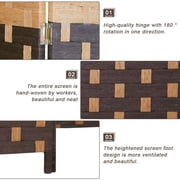 4-Panel Room Dividers and Folding Privacy Screens Partition Walls for Bedroom Wooden Screen Divider Portable Freestanding Privacy Wall, CM
