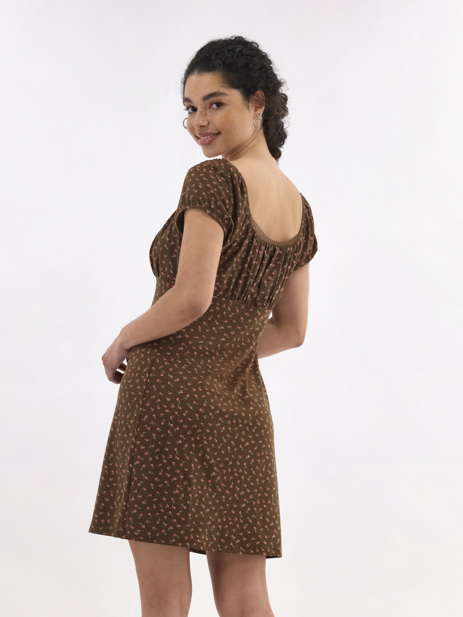 No Boundaries Puff Sleeve Mini Dress, Women's