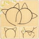 thumbnail image 3 of 24 piezas de orejas de gato diademas lindas aros de cabello cabello de plástico para usar accesorios diariamente, 3 of 5