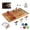 Slight burnt color, variant on Grhonior Horse Race Board Game Dice Game Rectangle Thickened Solid Wood with 11 Metal Horses and 4 Dice 15.6 x 10 x 0.6 Inch
