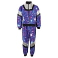 thumbnail image 4 of CONZONE Carnival Mens 70S Disco Ssweatsuits Casual Track Suit for Men Patchwork Color Long Sleeve Zip Sweatshirt Pants Cozy Loose Fit Stage Performance Outfits, 4 of 4