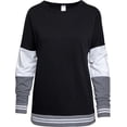 thumbnail image 1 of Soffe Girls Colorblock Crew T-Shirt - 7429G, 1 of 1