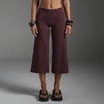thumbnail image 2 of Tanghaowl Women's Pants, Women Casual Capri Pants High Waist Straight Leg Lifting Workout Yoga Stretchy Wide Trousers for Gym Running XL, 2 of 9