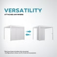 thumbnail image 6 of Mirador 111S Outdoor Pergola Aluminum Deco Wall Skyline 1/3 10' Side, White (Not Pergola), 6 of 6