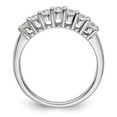 thumbnail image 2 of 14K White Gold Ring Band Wedding Diamond Round 7-Stone , Size 8, 2 of 7