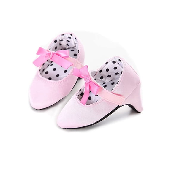 Newborn Baby Girls Photograph High Heels Shoes Princess Shoes, Bowknot Soft Sole Crib With High Heels Moccasins for Photos