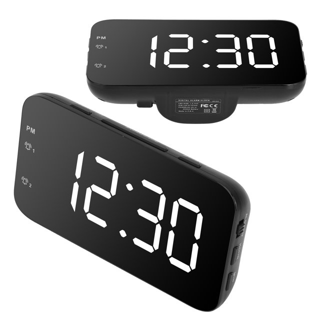 Plastic Digital Alarm Clock Digital Clock Small LED Digital Alarm Clock Portable Desk Clock With Snooze For Bedroom Home Travel 3 Colors OptionalRed