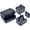 Black, variant on All in One Universal Power Adapter Travel Converter, Three-in-One Global Travel Conversion 3 Sockets Plugs Universal Plug Adapter International Travel Plug Adapter US/AU/EU/UK (Black)