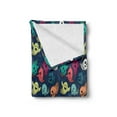 thumbnail image 2 of Halloween Soft Flannel Fleece Throw Blanket, Cartoonish Drawn Colorful Spooky Ghosts with Boo Wow and Help Lettering, Cozy Plush for Indoor and Outdoor Use, 70" x 90", Multicolor, by Ambesonne, 2 of 5