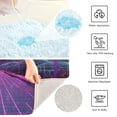 thumbnail image 3 of Yayeee Bath Rugs for Bathroom Floor Set of 2 Non Slip Fluffy Soft Absorbent Mat, Black Neon Road, 3 of 7