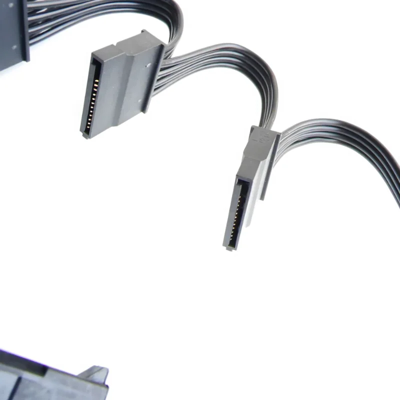 Computer IDE Molex 4Pin To 5 X 15Pin Power SATA Socket Connector Jack Cable For DVD Hard Drive HDD SSD Hard Disk 18AWG