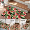 thumbnail image 5 of 2x3 Ft Entryway Area Rug, Watermelon Kitchen Rug Runner Washable Floor Mat, Summer Fruit Green Tropical Palm Leaf Flower Non Slip Indoor Door Mat Throw Carpet for Bathroom Living Room Bedroom, 5 of 8