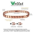 thumbnail image 3 of Wollet 99.9% Pure Copper Magnetic Anklets for Men, 3 of 3