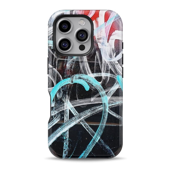 DesignSkinz Scratch-Resistant Hard Slim Case Compatible with iPhone 16 (Compatible with MagSafe) - Urban Graffiti