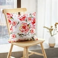 thumbnail image 5 of LALILO Throw Pillow Covers Colorful Floral With Roses Watercolor Green Cushion Cover 18" x 18", 2 Pack, 5 of 6