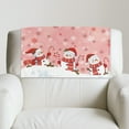 thumbnail image 5 of SCRAWLGOD Christmas Snowman Cane Holly Snowflake Pink 1 Pcs Sofa Headrest Cover Non Slip Headrest Protector for Recline Chair PU Leather Head Protector Cover for Living Room,Office Chair,17x27in, 5 of 7