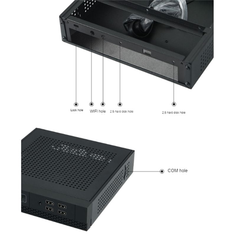 Mini ITX Computer Case HTPC Host Chassis USB2.0 ITX Enclosure Industrial Control Chassis for Office Business