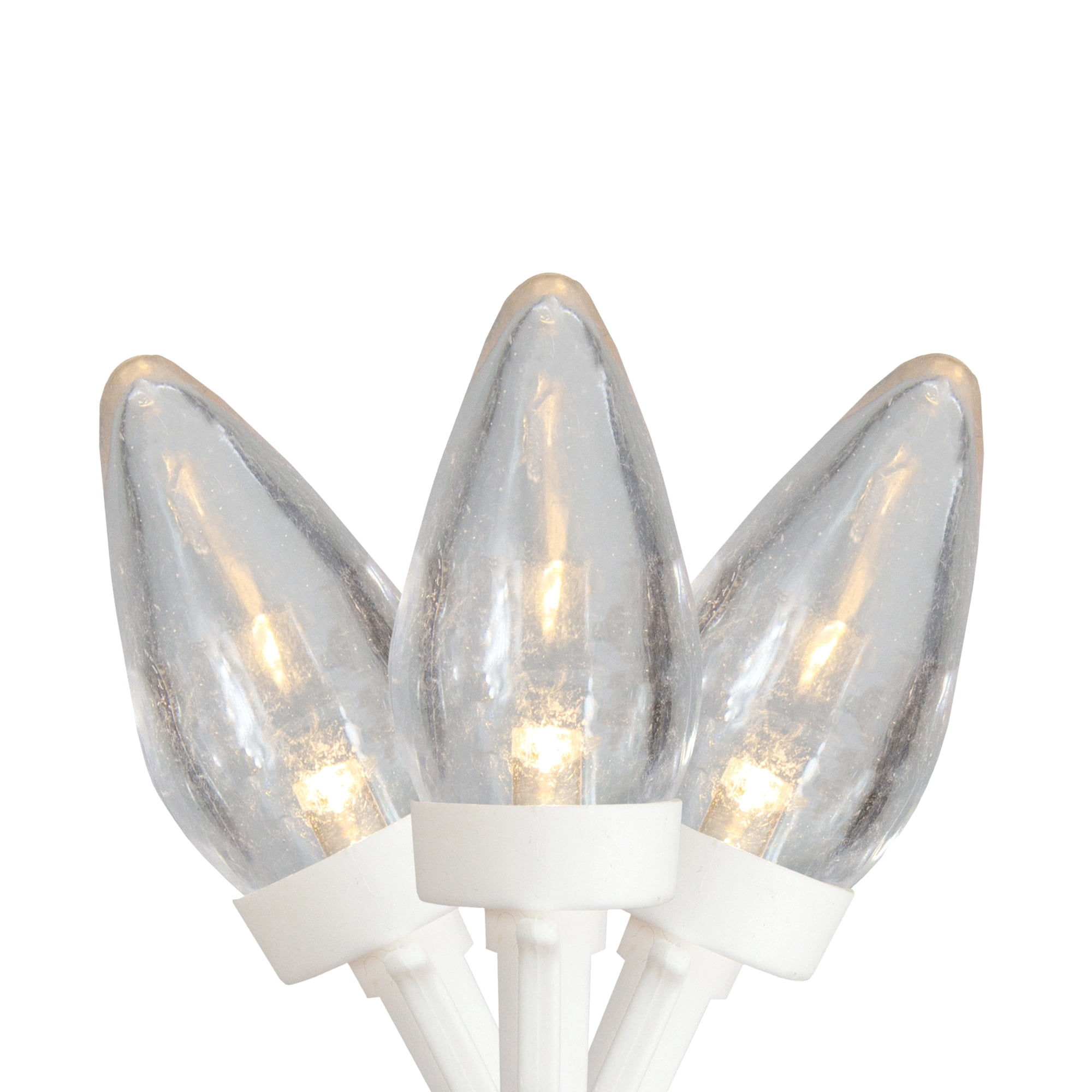 Northlight 25 Count LED C7 Christmas Lights 16 ft White Wire - 16' Clear