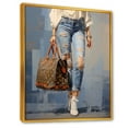 thumbnail image 2 of Designart "Delightful Denim Chic" Fashion Floater Framed Canvas Art Print, 2 of 5