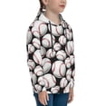 thumbnail image 3 of Pofeuu Cute Baseball Print Kids Pullover Hoodies Warm Thick Hooded Sweatshirt with Packet for Boys Girls-Small, 3 of 6