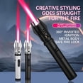 thumbnail image 4 of Torch Lighter, Bright Fire Lighter with Safety Lock and Adjustable Red/Blue Flame, Refillable Butane Gas Windproof Jet Flame Cool Lighters, for Candles Campfires BBQ Baking, Camping, Gift, 4 of 6