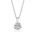 thumbnail image 1 of G/SI1 .20 ct Solitaire 100% Diamond Pendant in Platinum Lab Grown, 1 of 3