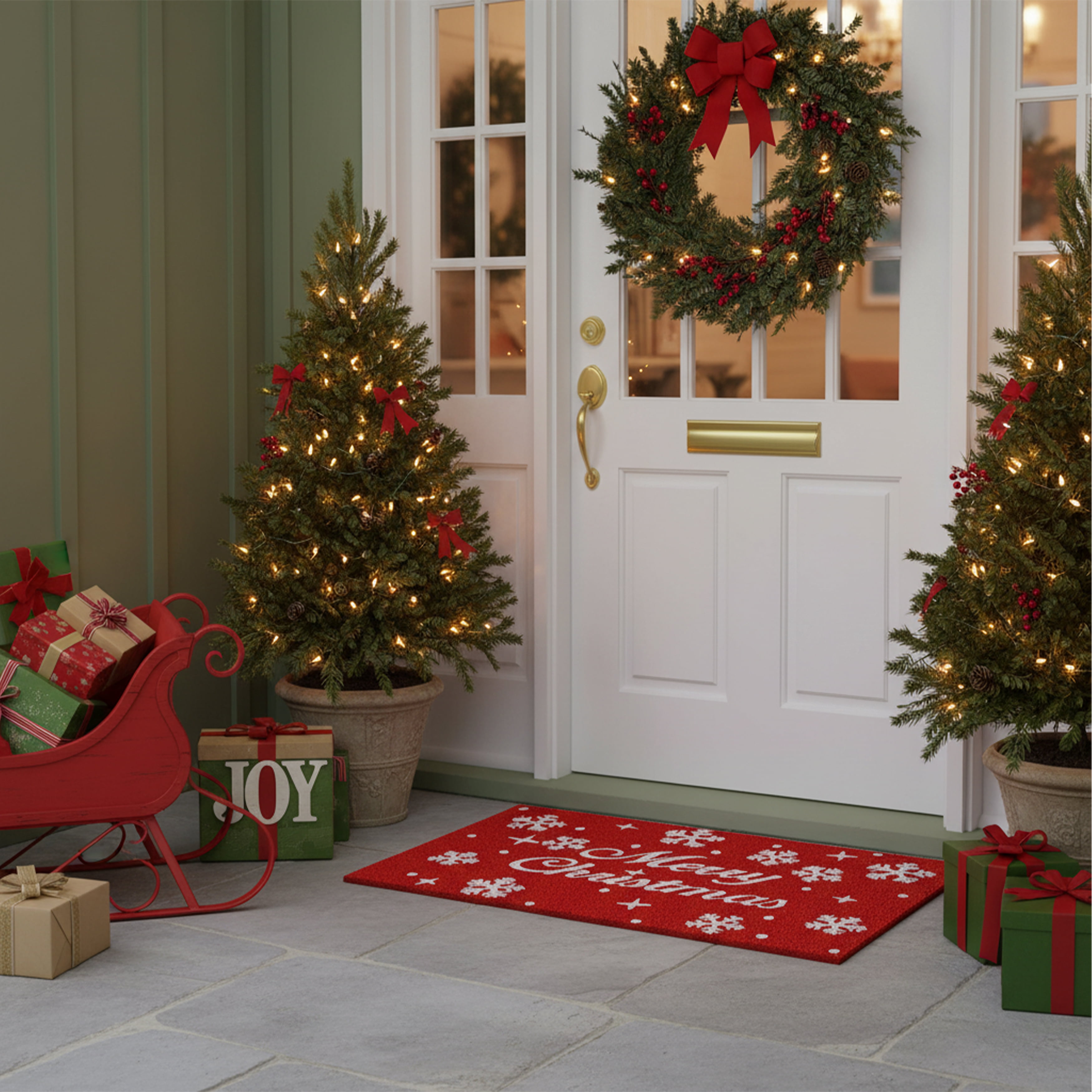Calloway Mills Christmas Stars Outdoor Doormat